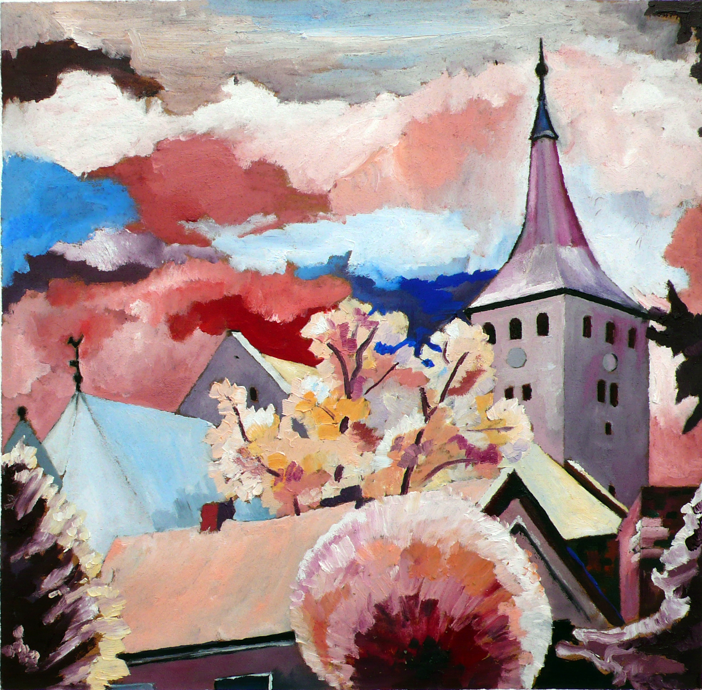 Vartemplom 40x40 olaj preselt lemez 2005