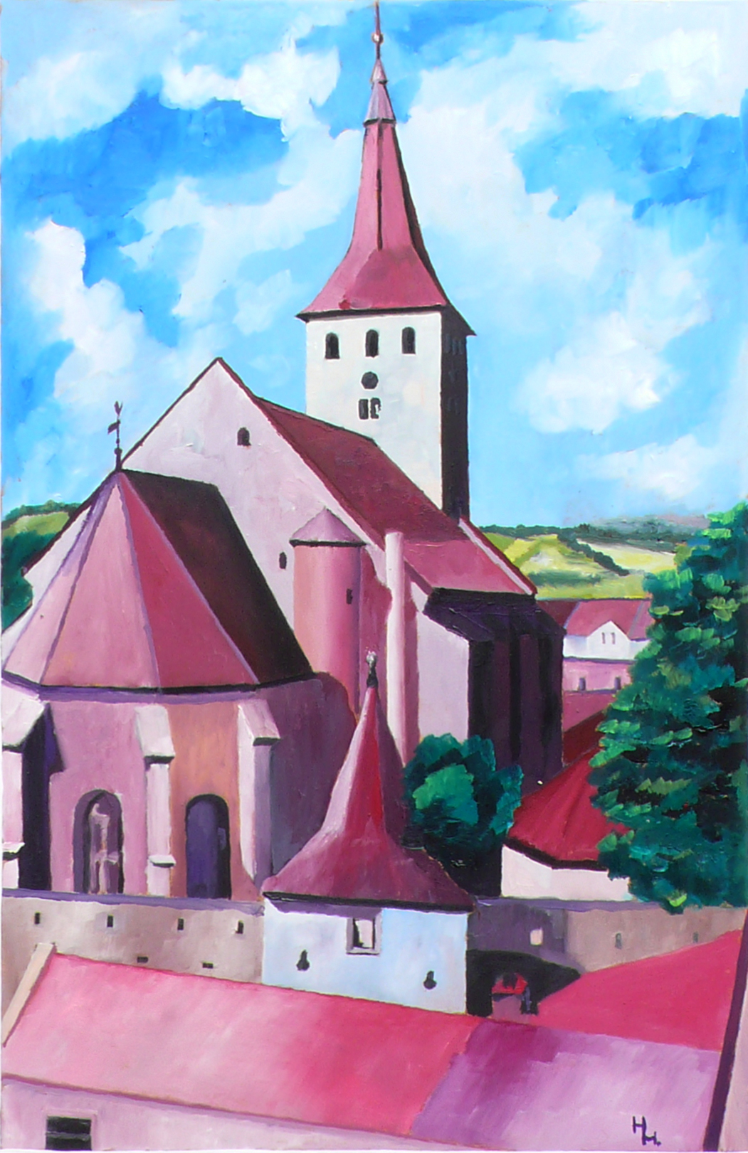 Vartemplom 70x50 olaj preselt lemez 2004