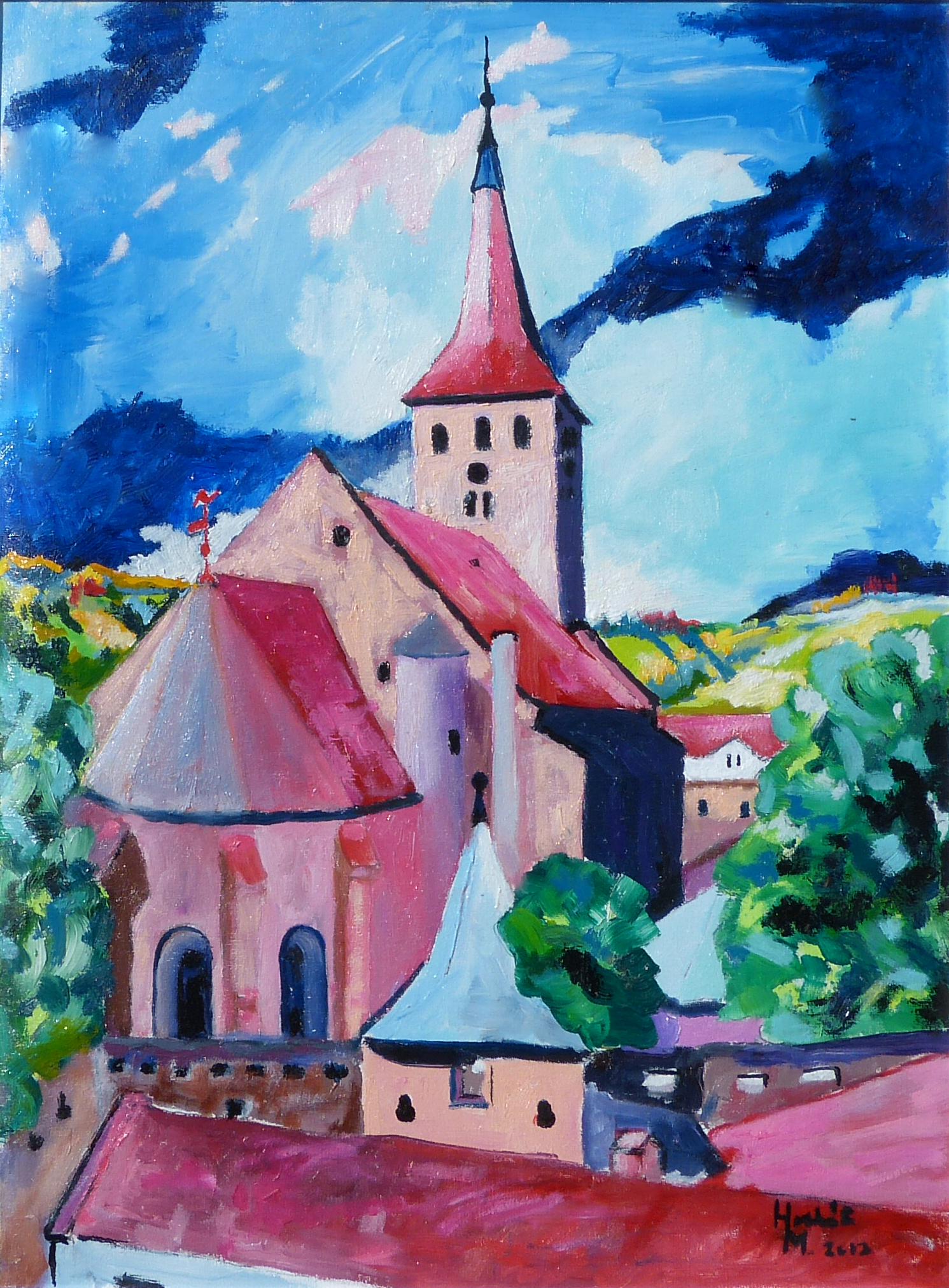 Vartemplom 70x50 olaj preselt lemez 2007
